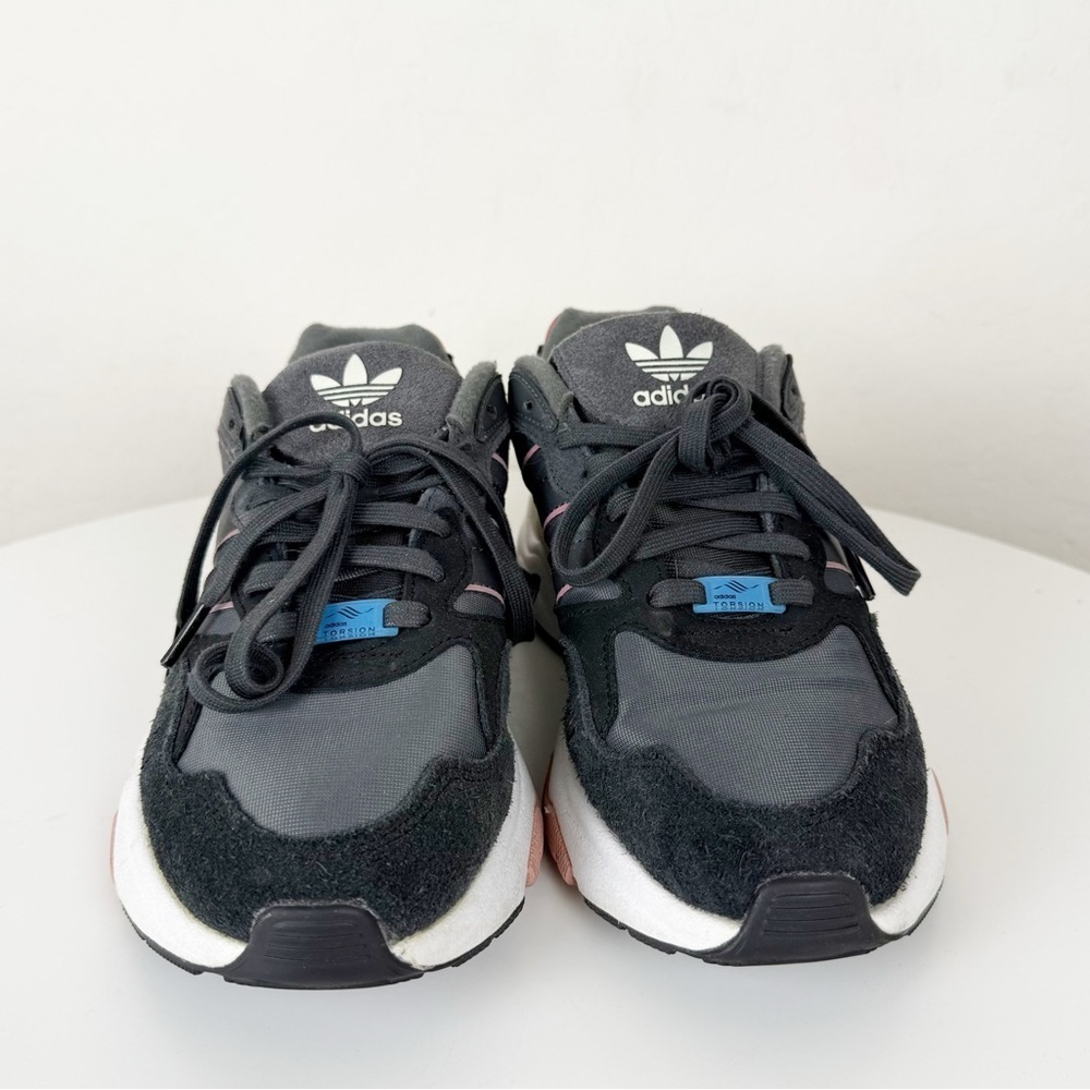 Adidas Retropy F90 Lace Up Sneaker in Dark Grey - Picture 10 of 13